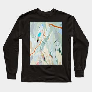 Textured Leaves in Mixed Media by Leah Gay Long Sleeve T-Shirt